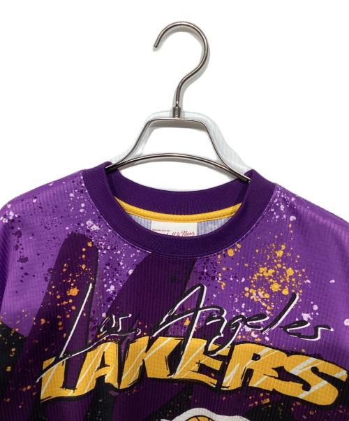 MITCHELL & NESS（ミッチェルアンドネス）MITCHELL & NESS (ミッチェルアンドネス) ロングスリーブカットソー パープル×イエロー サイズ:Lの古着・服飾アイテム