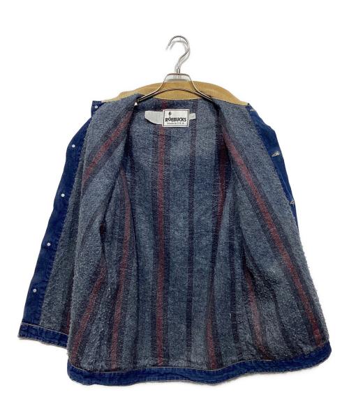 ROEBUCKS（ローバックス）ROEBUCKS (ローバックス) 90ｓデニムカバーオール インディゴ×ベージュ サイズ:Mの古着・服飾アイテム
