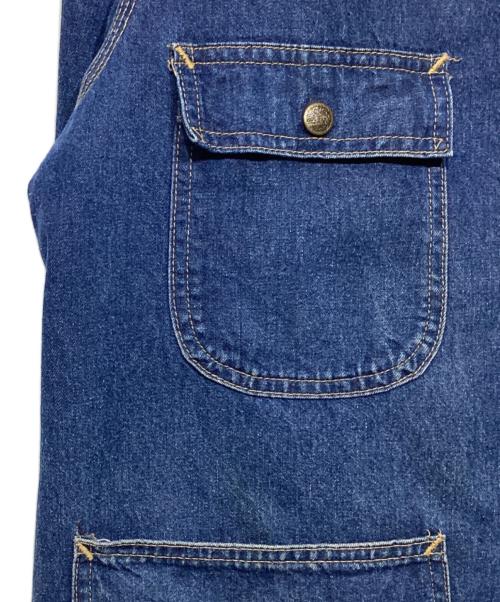 ROEBUCKS（ローバックス）ROEBUCKS (ローバックス) 90ｓデニムカバーオール インディゴ×ベージュ サイズ:Mの古着・服飾アイテム