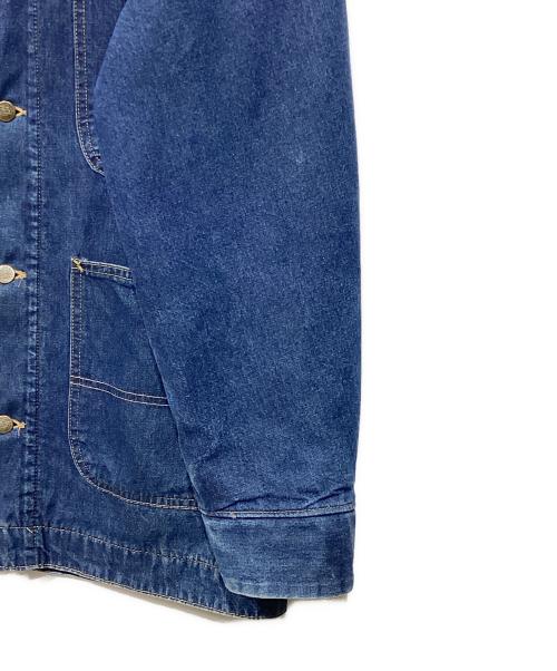 ROEBUCKS（ローバックス）ROEBUCKS (ローバックス) 90ｓデニムカバーオール インディゴ×ベージュ サイズ:Mの古着・服飾アイテム