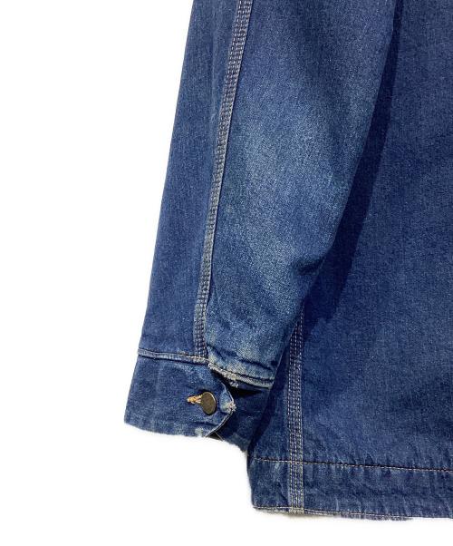 ROEBUCKS（ローバックス）ROEBUCKS (ローバックス) 90ｓデニムカバーオール インディゴ×ベージュ サイズ:Mの古着・服飾アイテム