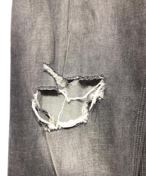 masonprince（メゾンプリンス）masonprince (メゾンプリンス) セミワイド ダメージ加工デニムパンツ ブラック サイズ:XLの古着・服飾アイテム