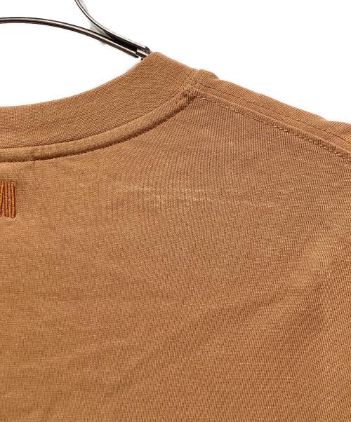 ami（アミ）ami (アミ) ロゴ刺繍Tシャツ ブラウン サイズ:XLの古着・服飾アイテム
