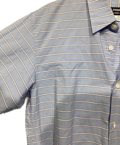 COMME des GARCONS HOMME DEUX（コムデギャルソン オム ドゥ）COMME des GARCONS HOMME DEUX (コムデギャルソン オム ドゥ) ボーダーシャツ　DK-B026 スカイブルー サイズ:XSの古着・服飾アイテム
