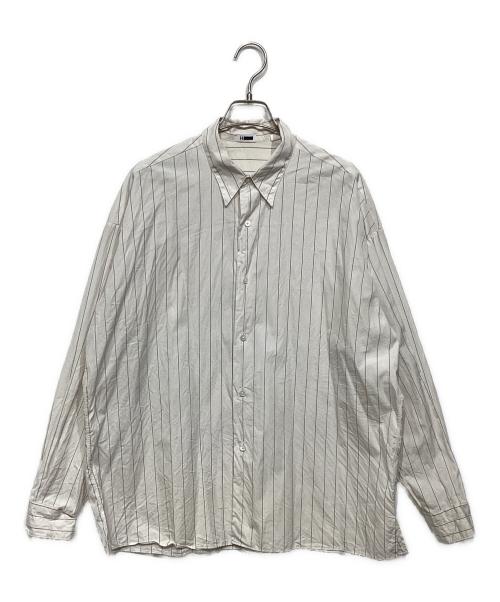 H BEAUTY&YOUTH（エイチ ビューティー&ユース）H BEAUTY&YOUTH (エイチ ビューティー&ユース) ピンストライプ プランプ ワンピースカラーシャツ ホワイト サイズ:Sの古着・服飾アイテム