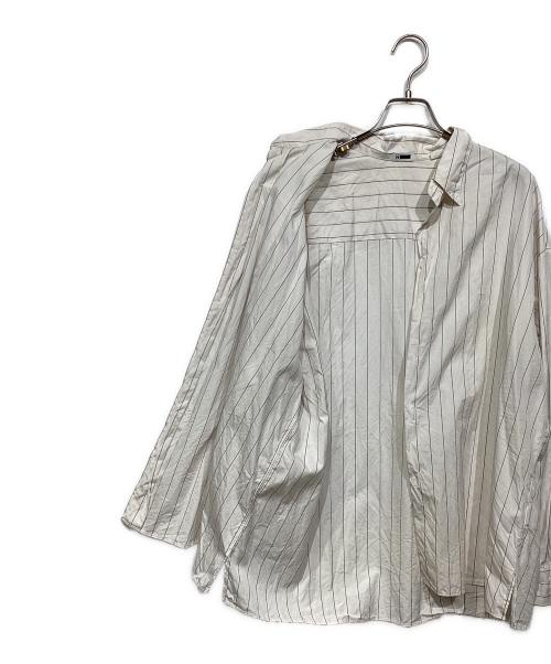 H BEAUTY&YOUTH（エイチ ビューティー&ユース）H BEAUTY&YOUTH (エイチ ビューティー&ユース) ピンストライプ プランプ ワンピースカラーシャツ ホワイト サイズ:Sの古着・服飾アイテム