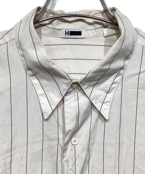 H BEAUTY&YOUTH（エイチ ビューティー&ユース）H BEAUTY&YOUTH (エイチ ビューティー&ユース) ピンストライプ プランプ ワンピースカラーシャツ ホワイト サイズ:Sの古着・服飾アイテム