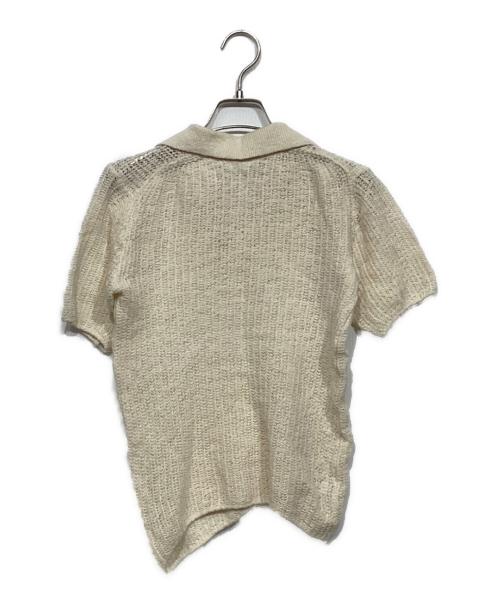 AURALEE（オーラリー）AURALEE (オーラリー) BRUSHED COTTON WOOL RIB KNIT SKIPPER POLO　A23SP03HA ホワイト サイズ:1の古着・服飾アイテム