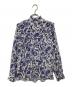 CLAUDIE PIERLOT (クローディピエルロ) 花柄刺繍ブラウス ブルー×ホワイト サイズ:36：5000円