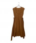 ANAYIアナイ）の古着「リネンポプリンカシュクールワンピース」｜ブラウン