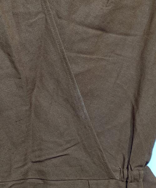 ANAYI（アナイ）ANAYI (アナイ) リネンポプリンカシュクールワンピース ブラウン サイズ:36の古着・服飾アイテム