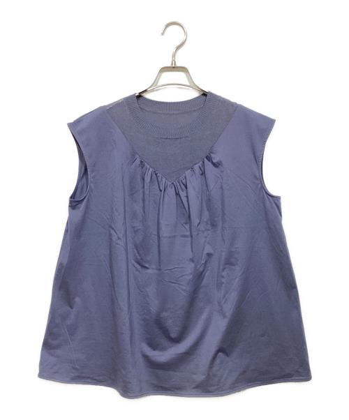 ANAYI（アナイ）ANAYI (アナイ) ノースリーブカットソー　102328-15-050 ブルー サイズ:38の古着・服飾アイテム