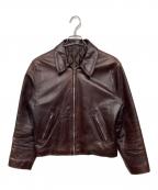 JEAN COLONNAジャンコロナ）の古着「シングル レザーブルゾン　GMJ-520」｜ブラウン