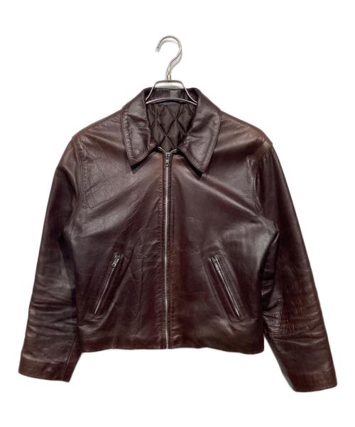 JEAN COLONNA（ジャンコロナ）JEAN COLONNA (ジャンコロナ) シングル レザーブルゾン　GMJ-520 ブラウン サイズ:Sの古着・服飾アイテム