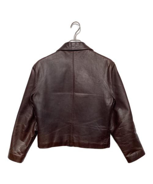 JEAN COLONNA（ジャンコロナ）JEAN COLONNA (ジャンコロナ) シングル レザーブルゾン　GMJ-520 ブラウン サイズ:Sの古着・服飾アイテム