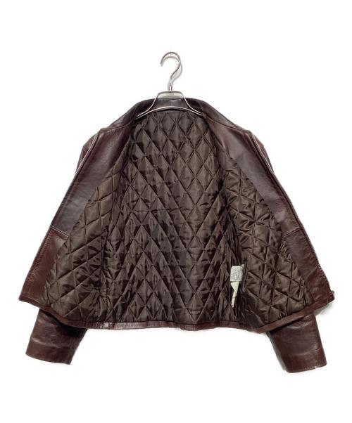 JEAN COLONNA（ジャンコロナ）JEAN COLONNA (ジャンコロナ) シングル レザーブルゾン　GMJ-520 ブラウン サイズ:Sの古着・服飾アイテム