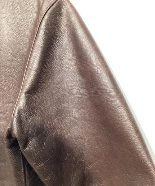 JEAN COLONNA（ジャンコロナ）JEAN COLONNA (ジャンコロナ) シングル レザーブルゾン　GMJ-520 ブラウン サイズ:Sの古着・服飾アイテム