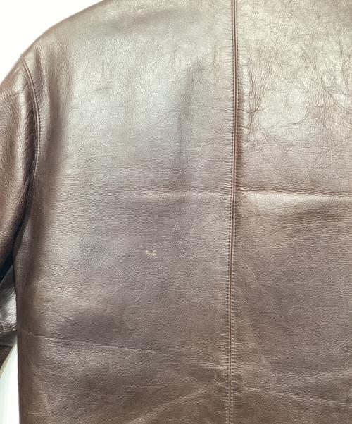 JEAN COLONNA（ジャンコロナ）JEAN COLONNA (ジャンコロナ) シングル レザーブルゾン　GMJ-520 ブラウン サイズ:Sの古着・服飾アイテム