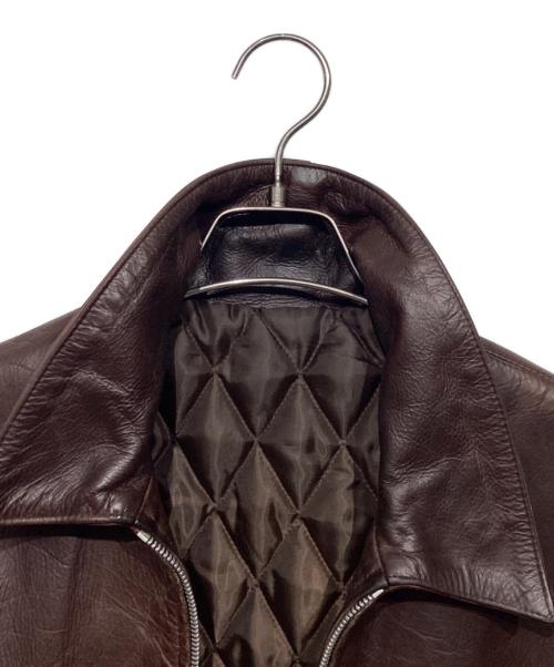 JEAN COLONNA（ジャンコロナ）JEAN COLONNA (ジャンコロナ) シングル レザーブルゾン　GMJ-520 ブラウン サイズ:Sの古着・服飾アイテム