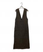 MACPHEEマカフィー）の古着「ビンテージツイード ジャンパースカート」｜ブラウン