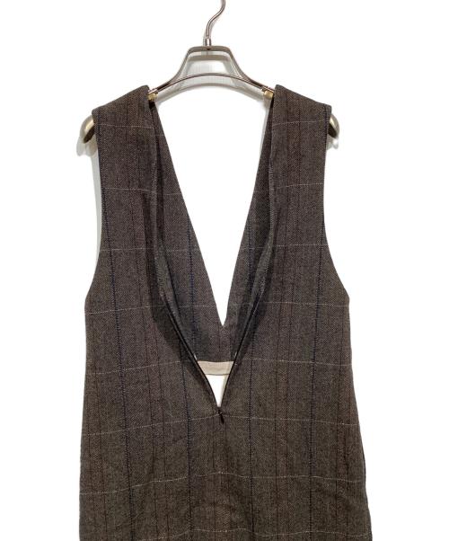 MACPHEE（マカフィー）MACPHEE (マカフィー) ビンテージツイード ジャンパースカート ブラウン サイズ:34の古着・服飾アイテム