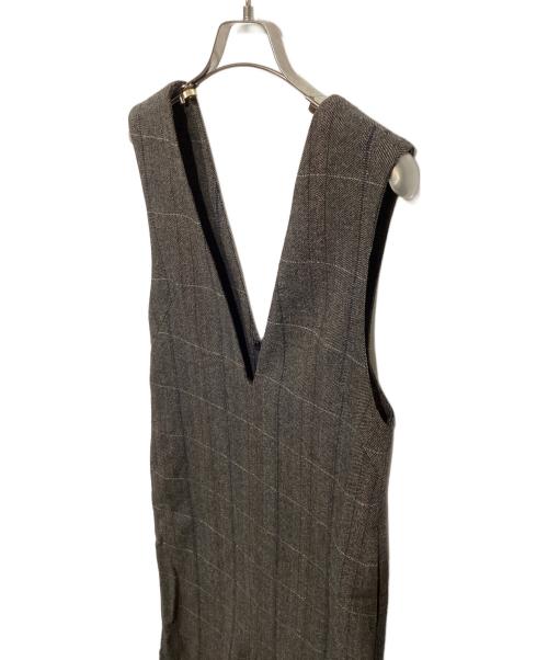 MACPHEE（マカフィー）MACPHEE (マカフィー) ビンテージツイード ジャンパースカート ブラウン サイズ:34の古着・服飾アイテム