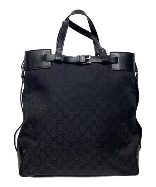 GUCCI（グッチ）GUCCI (グッチ) GGキャンバストートバッグ107756 ブラックの古着・服飾アイテム
