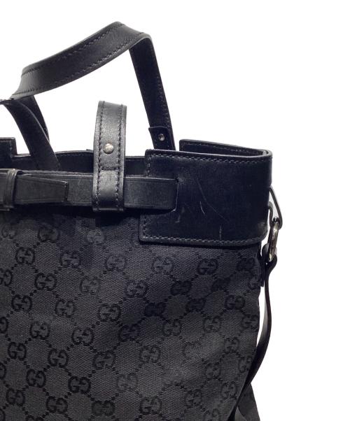 GUCCI（グッチ）GUCCI (グッチ) GGキャンバストートバッグ107756 ブラックの古着・服飾アイテム