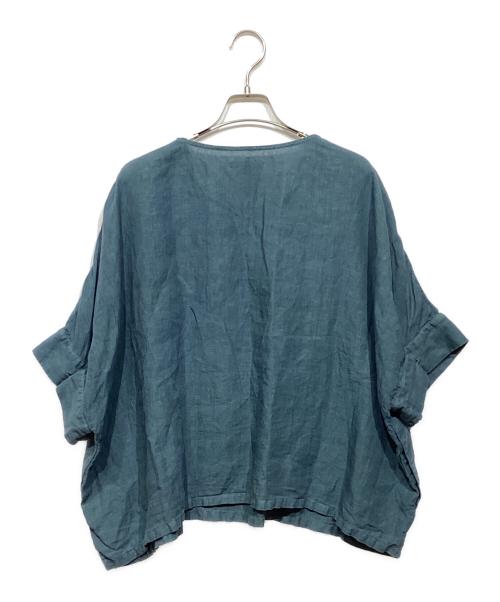 Honnete（オネット）Honnete (オネット) オーバーダイアイリッシュリネンクルーネックプルオーバーシャツHO-24SS T01 グリーン サイズ:記載なしの古着・服飾アイテム