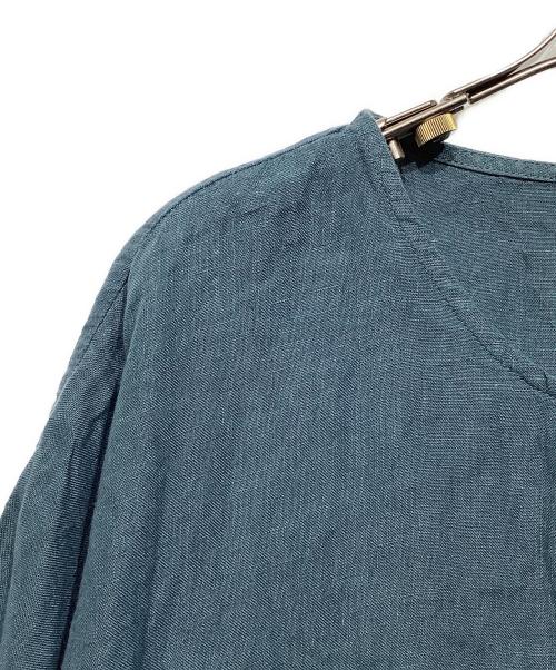 Honnete（オネット）Honnete (オネット) オーバーダイアイリッシュリネンクルーネックプルオーバーシャツHO-24SS T01 グリーン サイズ:記載なしの古着・服飾アイテム