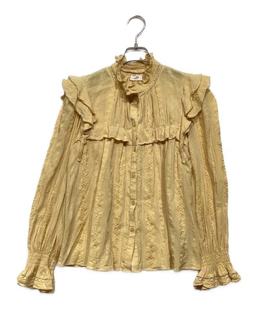 ISABEL MARANT（イザベルマラン）ISABEL MARANT (イザベルマラン) JATEDY コットンレーヨン フリルブラウス イエロー サイズ:34の古着・服飾アイテム
