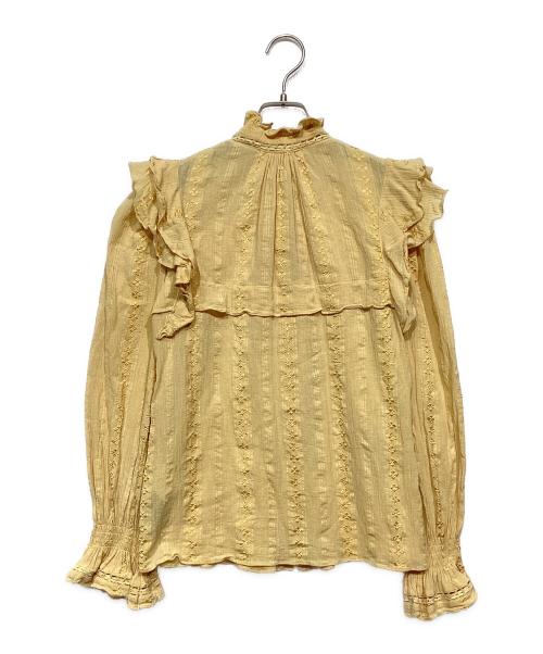 ISABEL MARANT（イザベルマラン）ISABEL MARANT (イザベルマラン) JATEDY コットンレーヨン フリルブラウス イエロー サイズ:34の古着・服飾アイテム