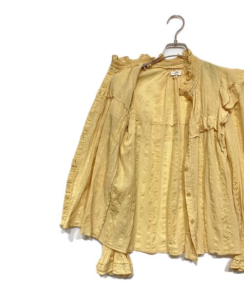 ISABEL MARANT（イザベルマラン）ISABEL MARANT (イザベルマラン) JATEDY コットンレーヨン フリルブラウス イエロー サイズ:34の古着・服飾アイテム