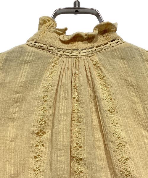 ISABEL MARANT（イザベルマラン）ISABEL MARANT (イザベルマラン) JATEDY コットンレーヨン フリルブラウス イエロー サイズ:34の古着・服飾アイテム