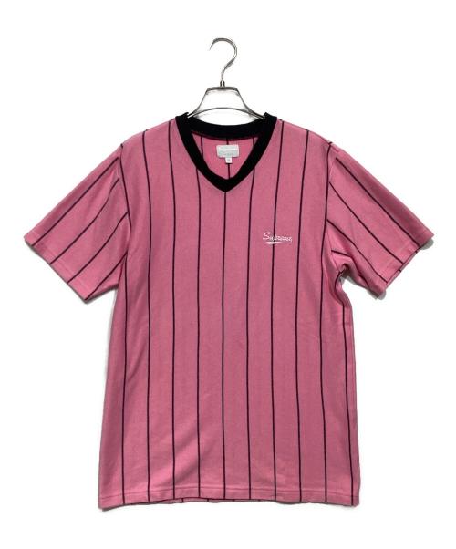 SUPREME（シュプリーム）SUPREME (シュプリーム) PInstripe Soccer Top ピンク サイズ:Mの古着・服飾アイテム