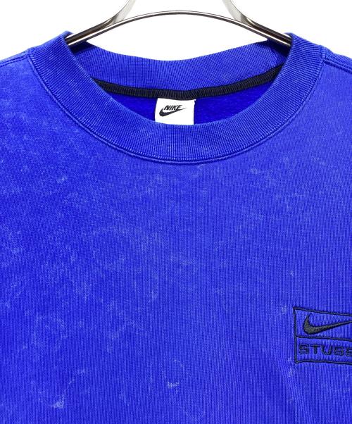 NIKE（ナイキ）NIKE (ナイキ) stussy (ステューシー) Acid Wash Crew ブルー サイズ:XLの古着・服飾アイテム
