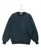 RUSSELL ATHLETICラッセルアスレチック）の古着「前Vガゼット クルーネックスウェット」｜ブラック