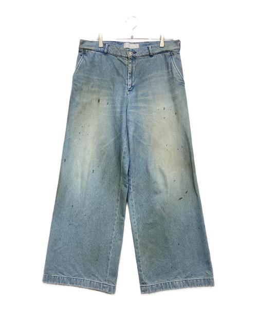 NEON SIGN（ネオンサイン）NEON SIGN (ネオンサイン) Drill Wide Denim Pants v1.6 ライトインディゴ サイズ:46の古着・服飾アイテム