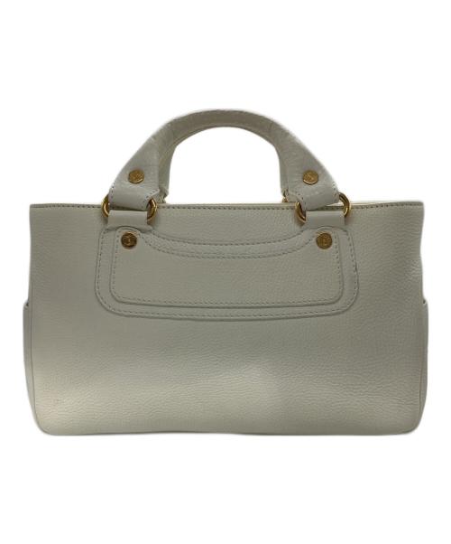 CELINE（セリーヌ）CELINE (セリーヌ) レザーハンドバッグ ホワイトの古着・服飾アイテム