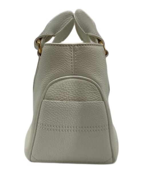 CELINE（セリーヌ）CELINE (セリーヌ) レザーハンドバッグ ホワイトの古着・服飾アイテム