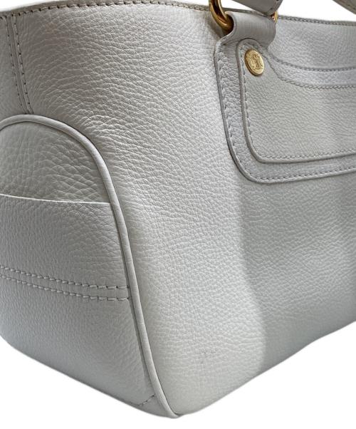 CELINE（セリーヌ）CELINE (セリーヌ) レザーハンドバッグ ホワイトの古着・服飾アイテム