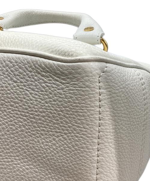 CELINE（セリーヌ）CELINE (セリーヌ) レザーハンドバッグ ホワイトの古着・服飾アイテム