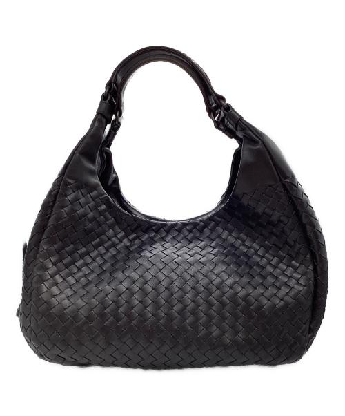 BOTTEGA VENETA（ボッテガベネタ）BOTTEGA VENETA (ボッテガベネタ) イントレチャート カンパーナ レザーハンドバッグ ブラックの古着・服飾アイテム
