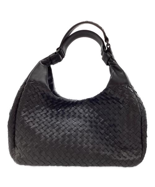 BOTTEGA VENETA（ボッテガベネタ）BOTTEGA VENETA (ボッテガベネタ) イントレチャート カンパーナ レザーハンドバッグ ブラックの古着・服飾アイテム