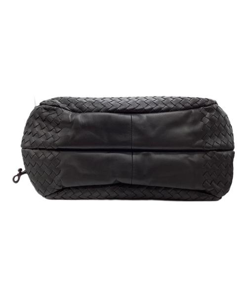 BOTTEGA VENETA（ボッテガベネタ）BOTTEGA VENETA (ボッテガベネタ) イントレチャート カンパーナ レザーハンドバッグ ブラックの古着・服飾アイテム