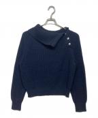 ANAYIアナイ）の古着「アシメカラーラグラン プルオーバー」｜ネイビー