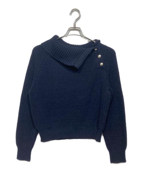 ANAYI（アナイ）ANAYI (アナイ) アシメカラーラグラン プルオーバー ネイビー サイズ:38 未使用品の古着・服飾アイテム