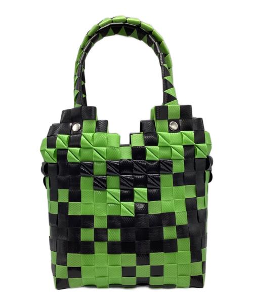 MARNI（マルニ）MARNI (マルニ) キッズ カゴバッグ マルシェ 黄緑×ブラックの古着・服飾アイテム