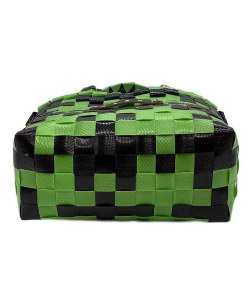 MARNI（マルニ）MARNI (マルニ) キッズ カゴバッグ マルシェ 黄緑×ブラックの古着・服飾アイテム