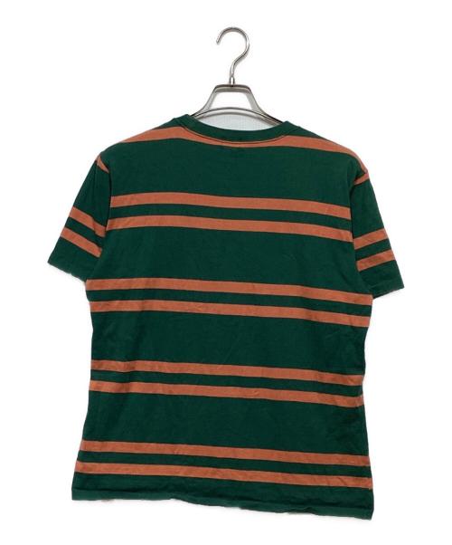 BUTCHER PRODUCTS（ブッチャープロダクツ）BUTCHER PRODUCTS (ブッチャープロダクツ) ボーダーTシャツ グリーン×オレンジ サイズ:42の古着・服飾アイテム